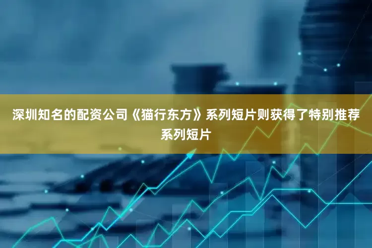 深圳知名的配资公司《猫行东方》系列短片则获得了特别推荐系列短片